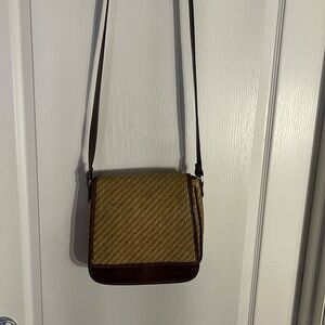 Brown and Tan Crossbody Bag